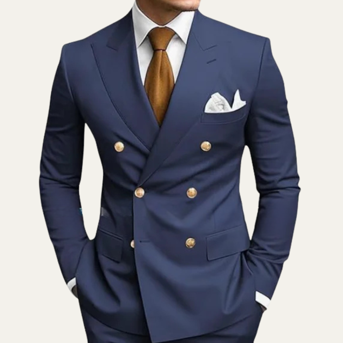 The Desenzano Men’s Double Breasted Suit – Timeless Formal Jacket and Pants Set