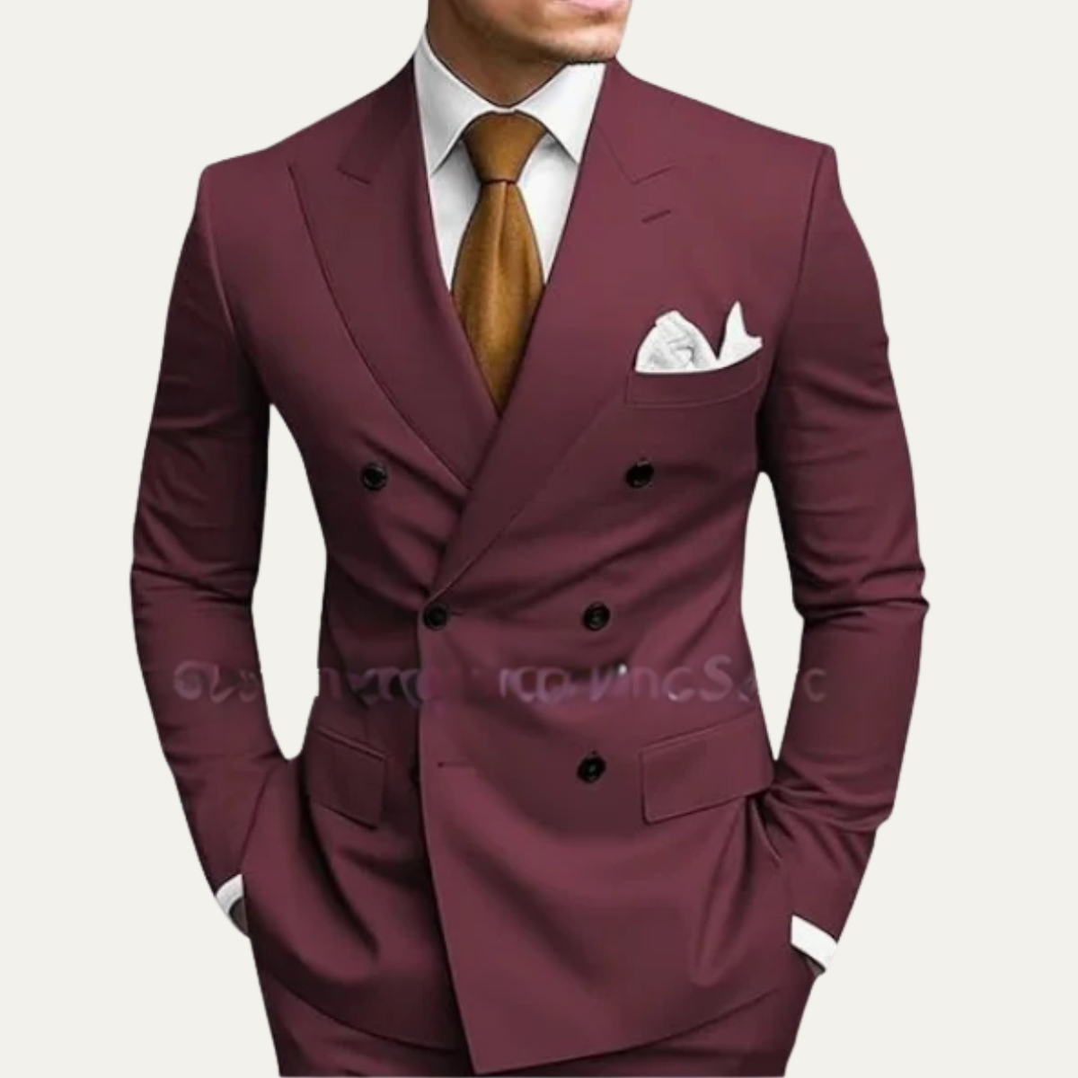 The Desenzano Men’s Double Breasted Suit – Timeless Formal Jacket and Pants Set