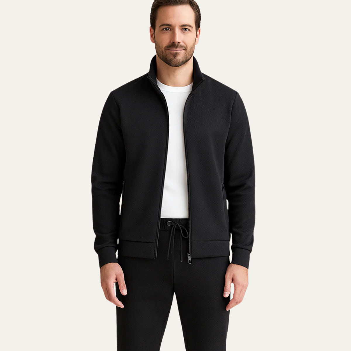 The Lipari Men’s Slim Fit Tracksuit Set with Zip Jacket and Jogger Trousers