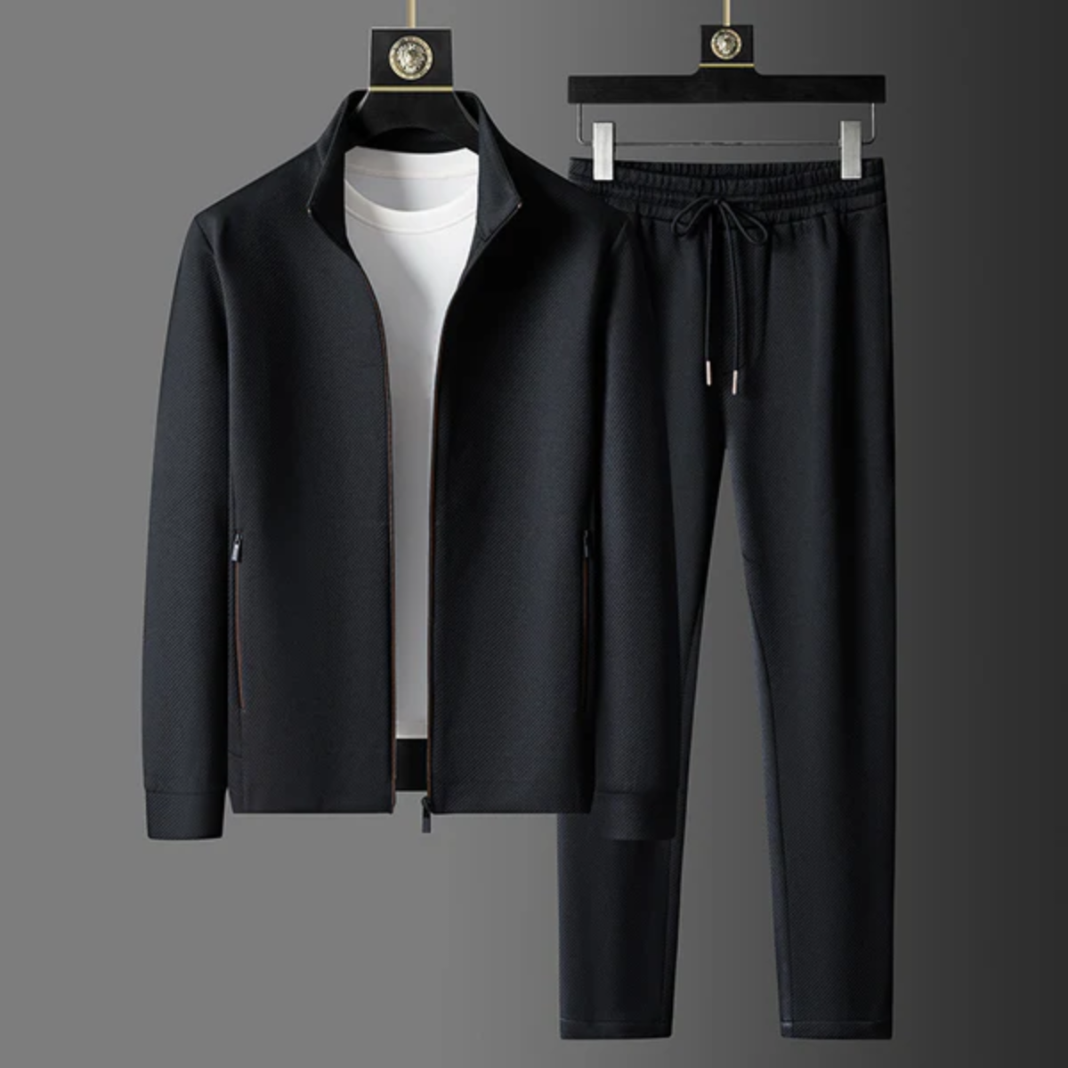 The Lipari Men’s Slim Fit Tracksuit Set with Zip Jacket and Jogger Trousers