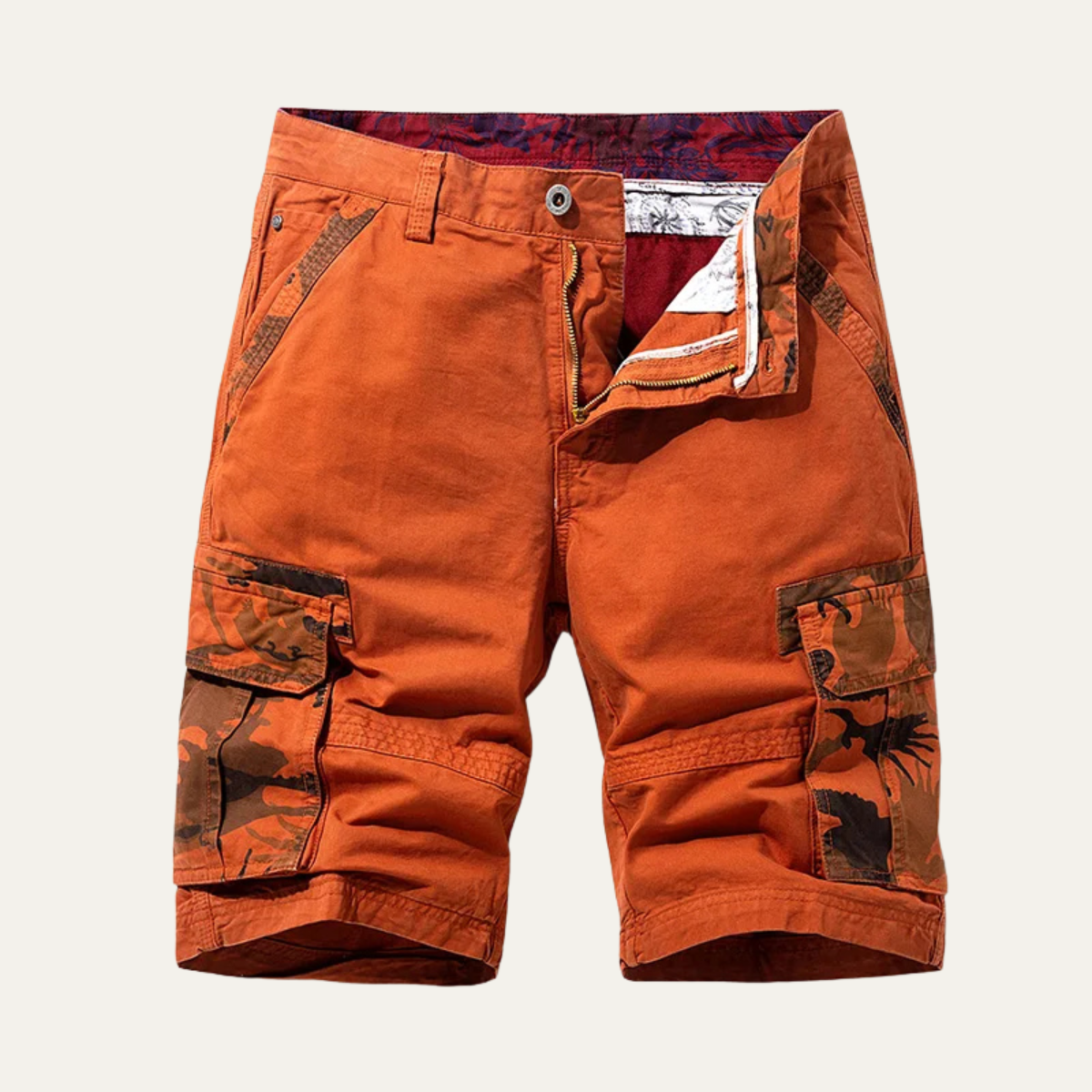 The Stratford Men’s 100% Cotton Camouflage Cargo Shorts