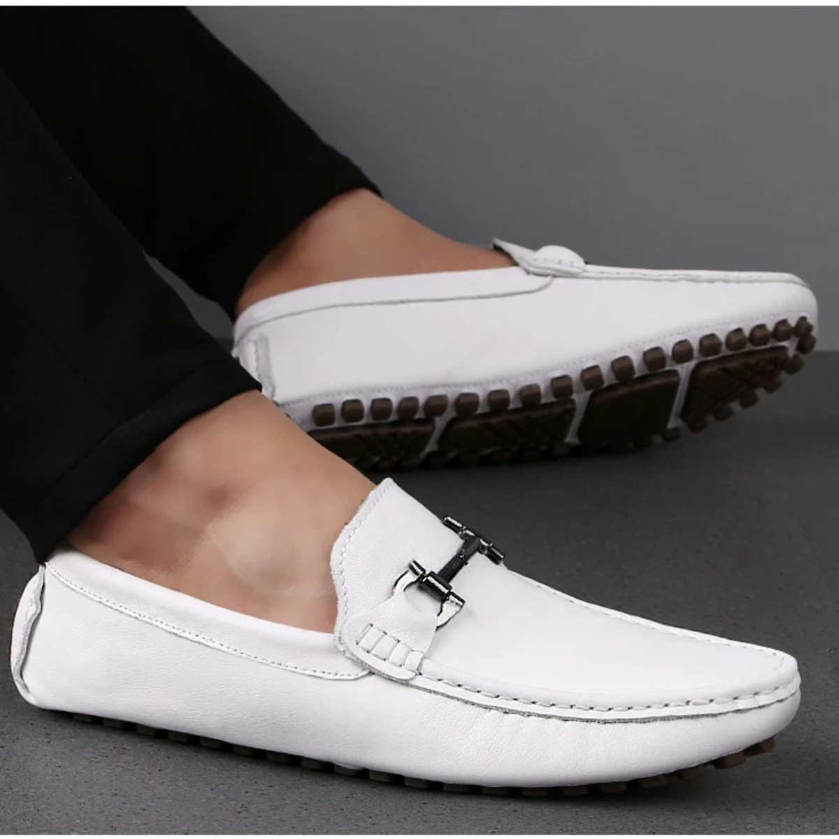 The Dover Men’s Leather Dress Loafers with Horsebit Detail