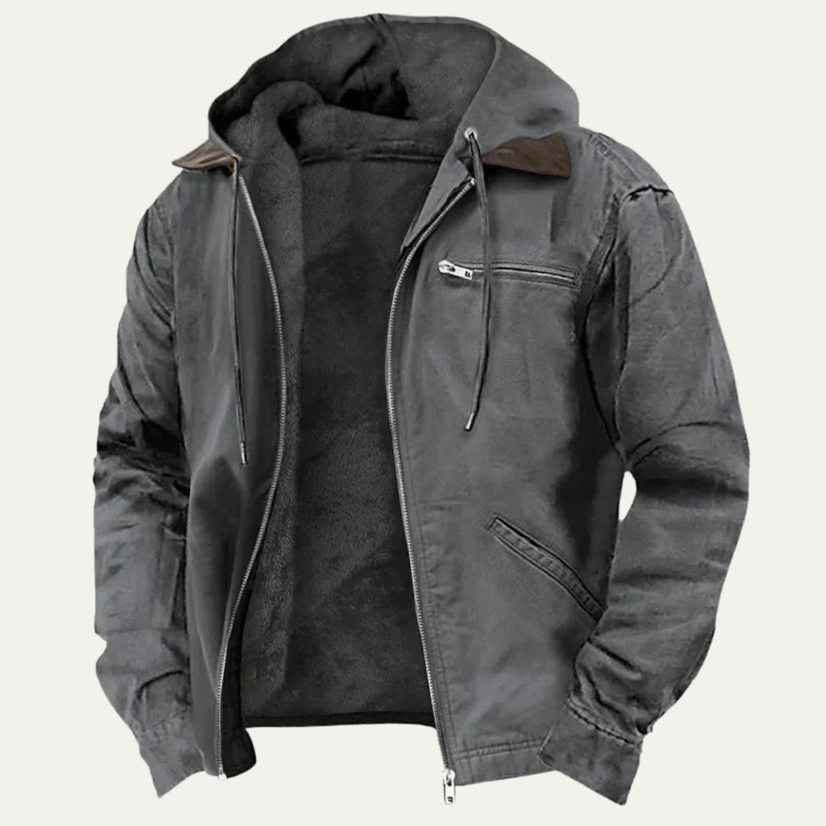 Riomaggiore Men's Lightweight Fleece-Lined Hoodie