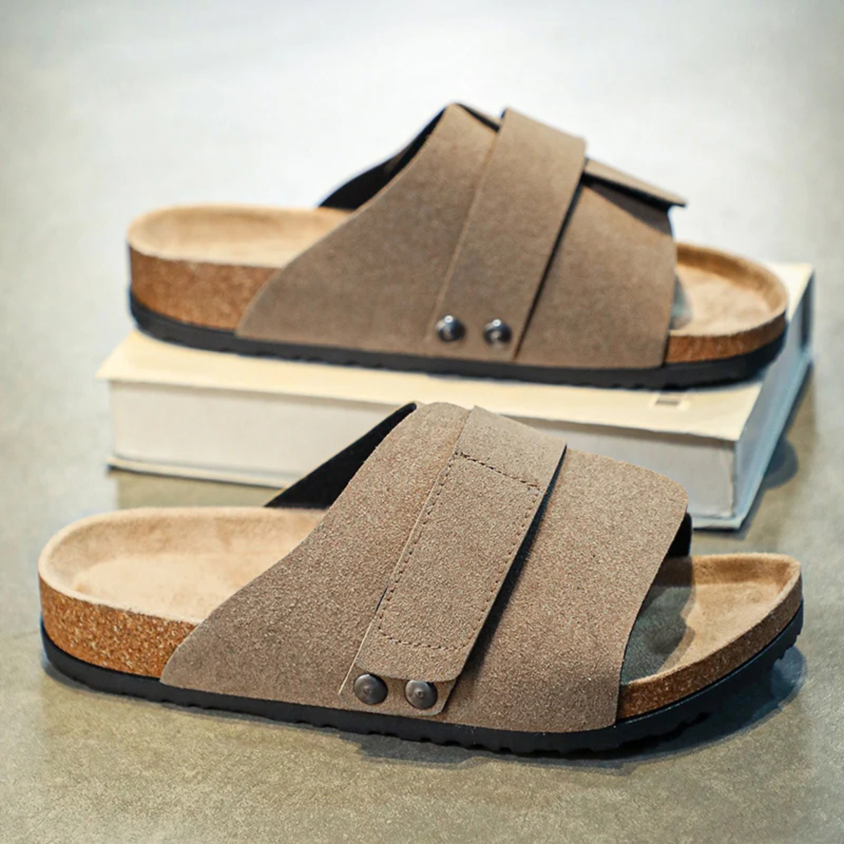 The Winchester Men’s Double Strap Slide Sandals
