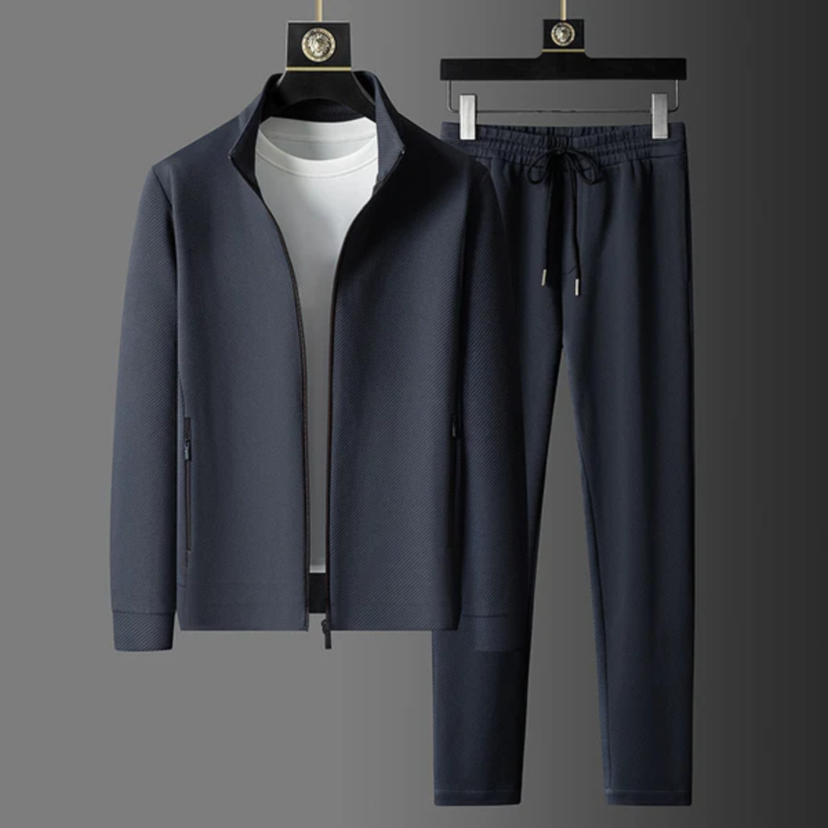 The Lipari Men’s Slim Fit Tracksuit Set with Zip Jacket and Jogger Trousers