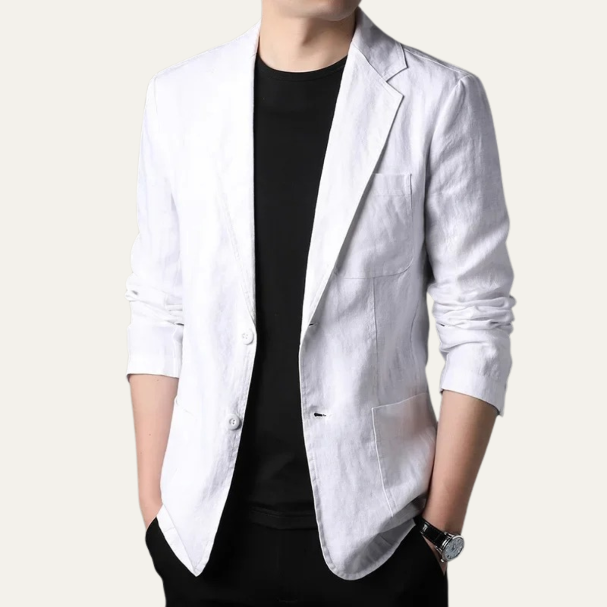 The Cortina Men’s Lightweight Casual Linen Blazer Suit