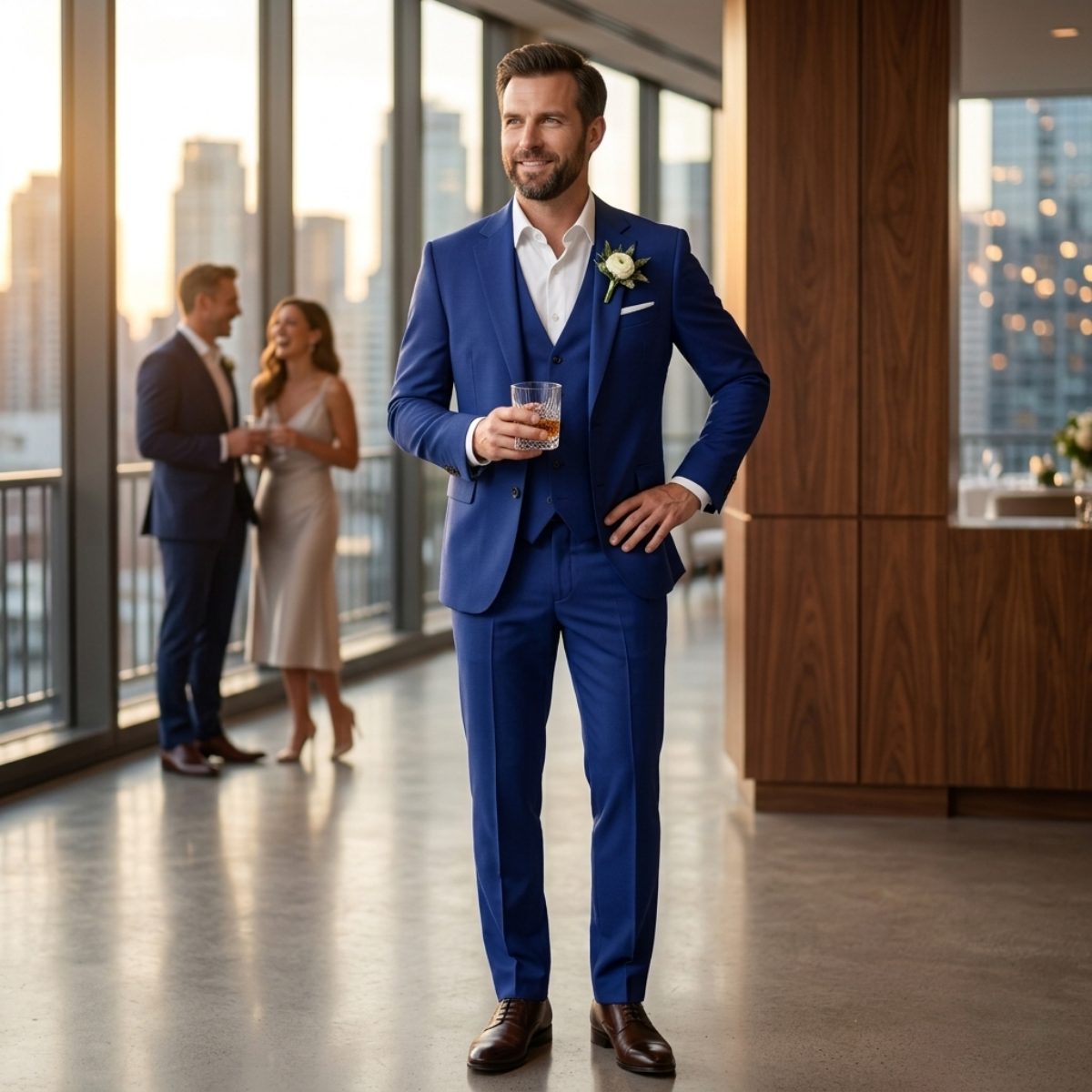 The Macerata Men’s 3 Piece Suit – Stylish Formal Wedding & Business Suit Set