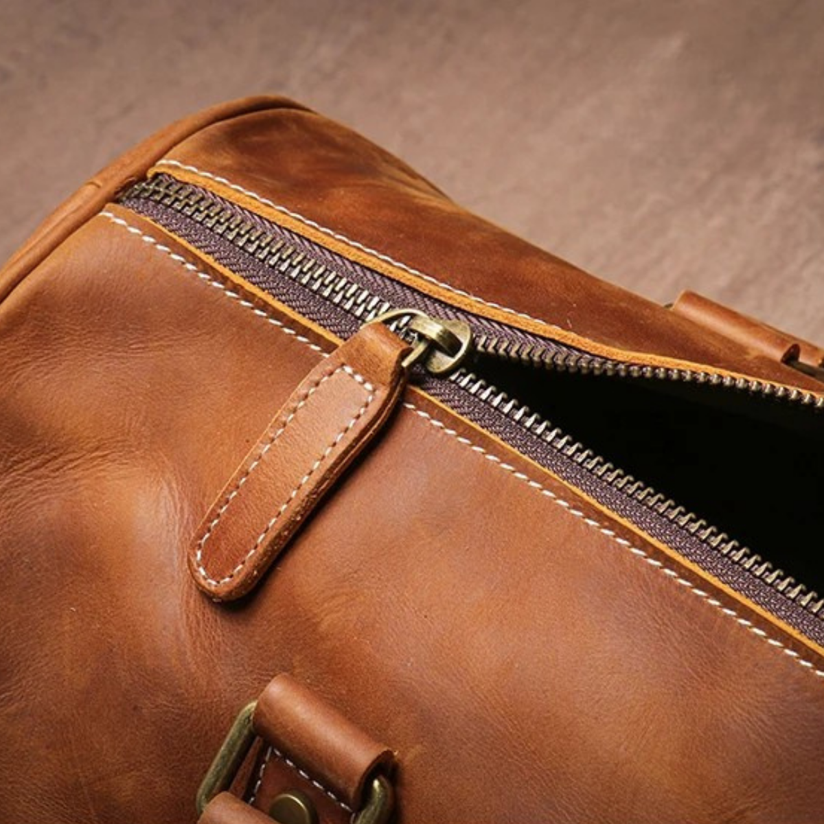 Men’s Vintage Carry On Genuine Leather Travel Duffle Bag