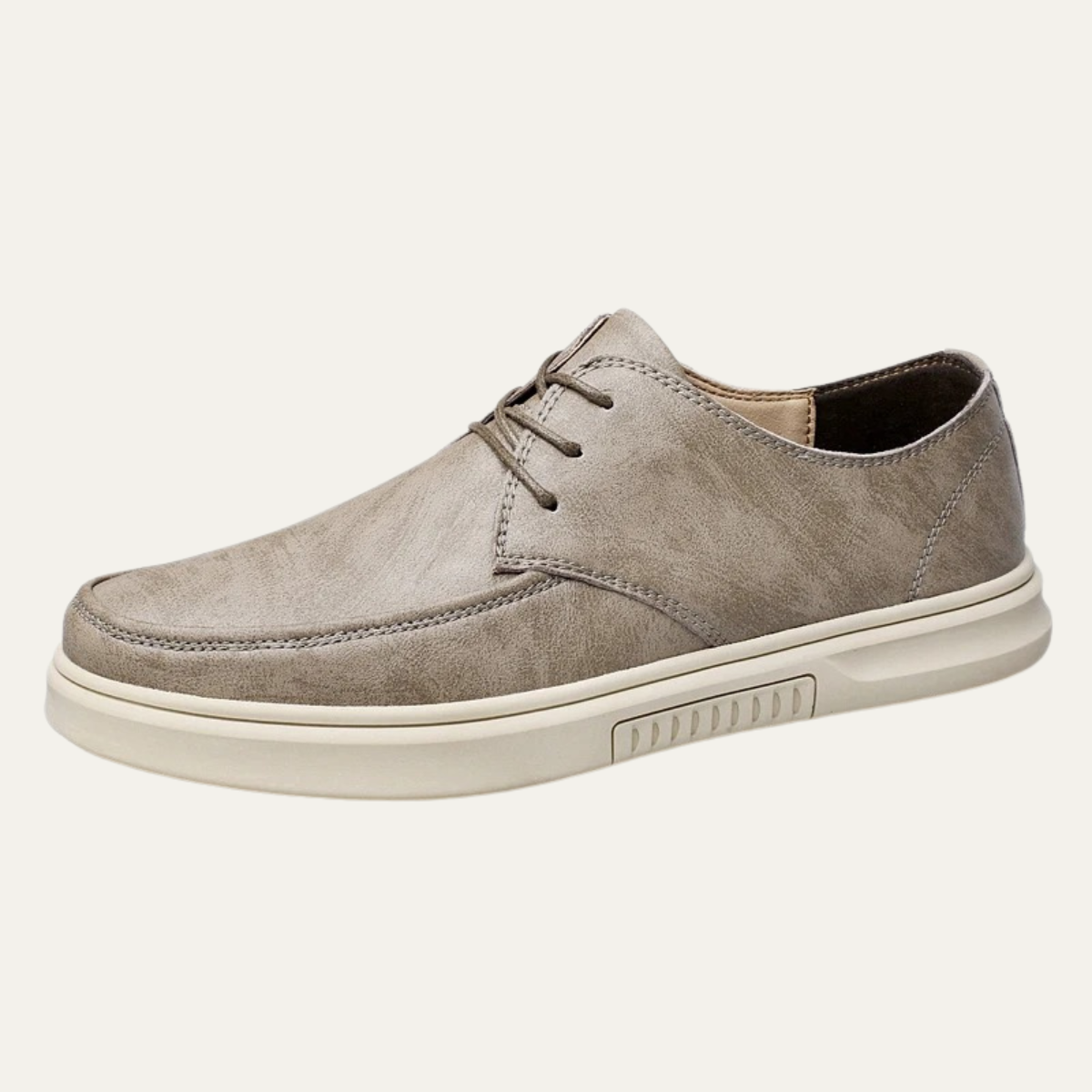 The Alderwood Men’s Comfortable Leather Look Lace Up Trainers