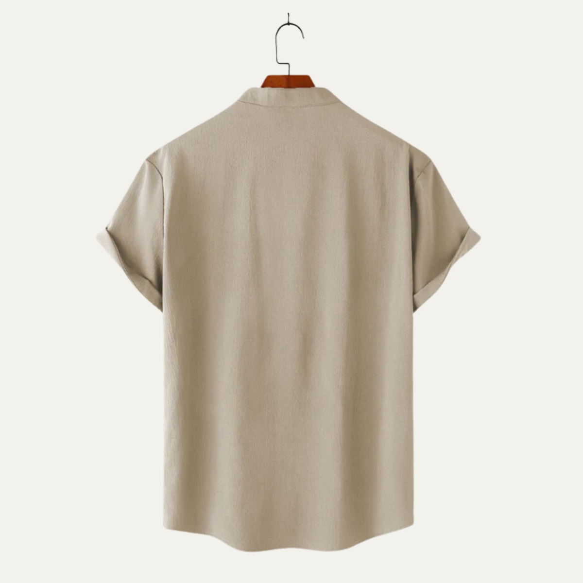 The Monopoli Men’s Grandad Collar Casual Button Shirt