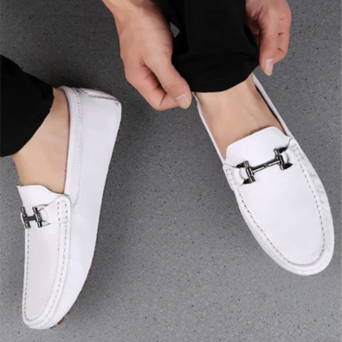 The Dover Men’s Leather Dress Loafers with Horsebit Detail