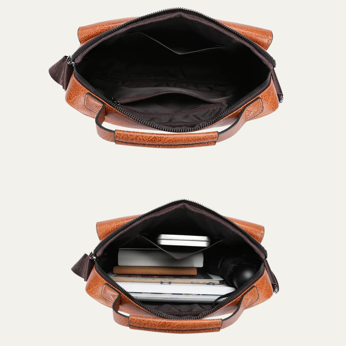 Men’s Casual Crossbody Leather Shoulder Handbag