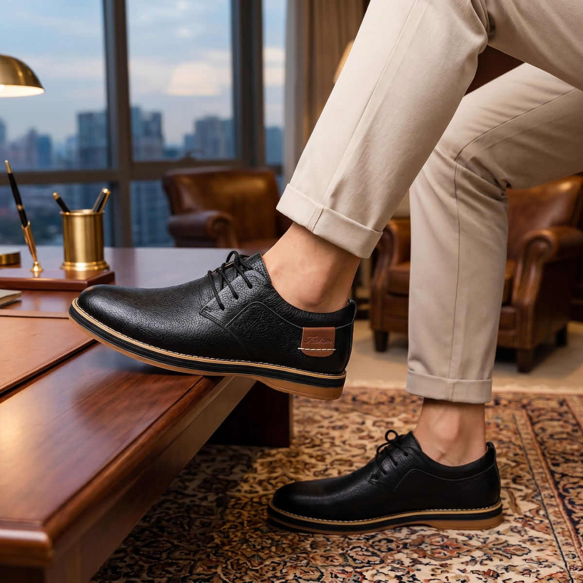 The Sandbanks Men's Elegant Lace Up Dress Shoes