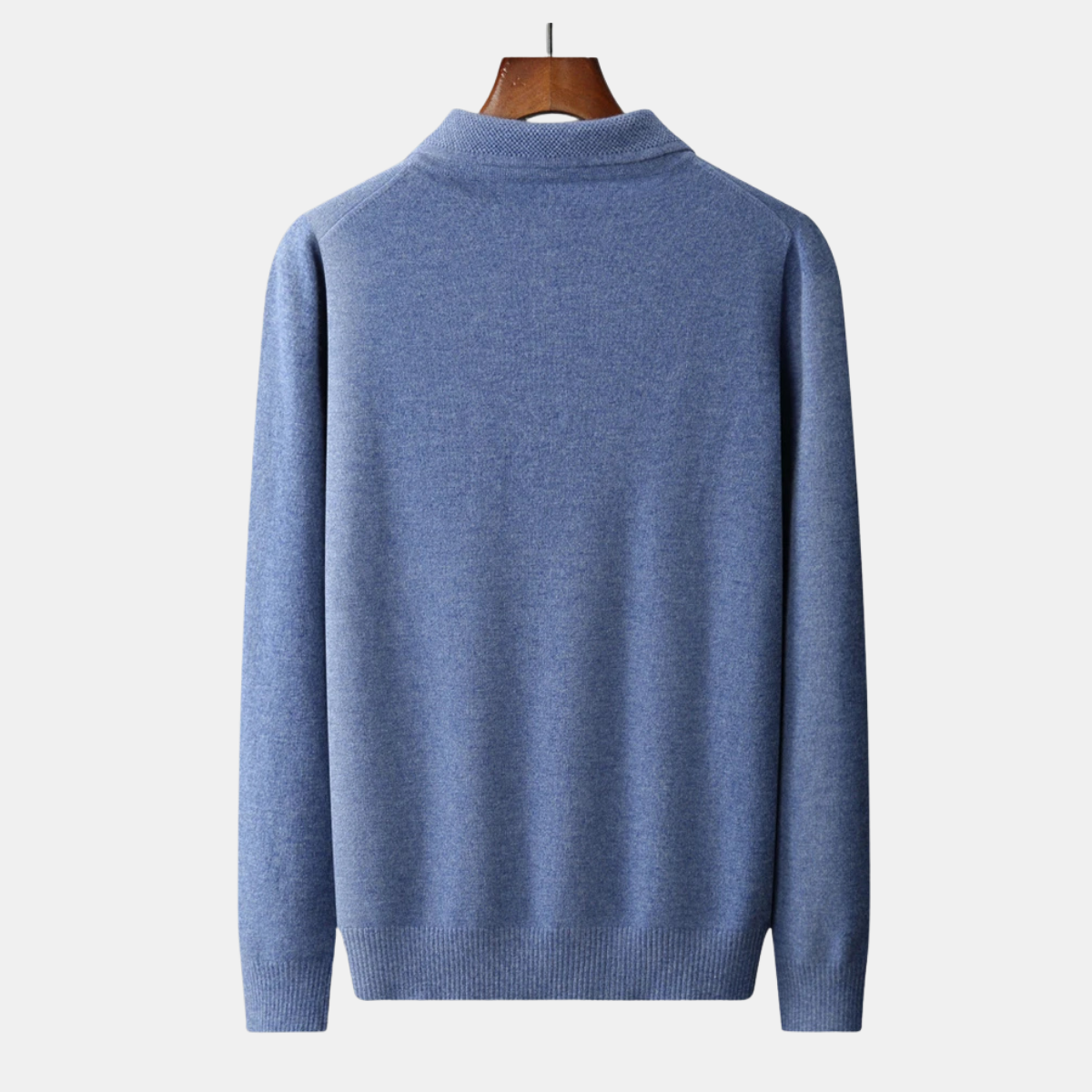 The Kendal Men's Knitted Polo Jumper in Wool Blend