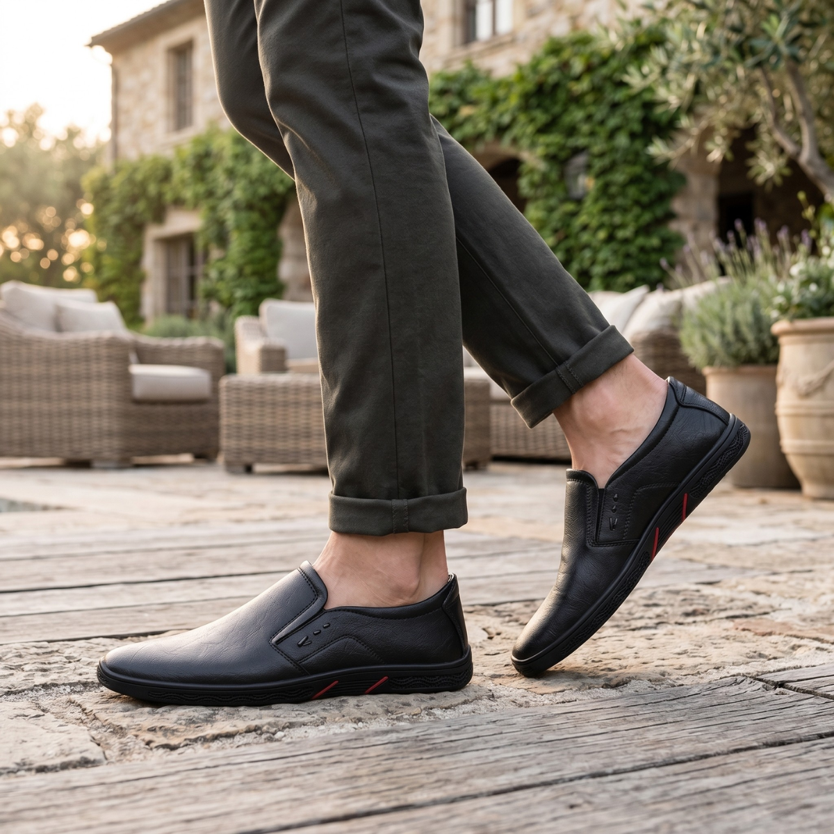 The Portsmouth Men’s Mocassin Slip On Casual Dress Shoes