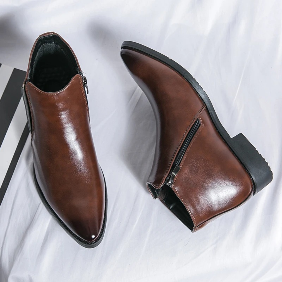 The Panarea Men’s Classic Leather Chelsea Slip On Boots