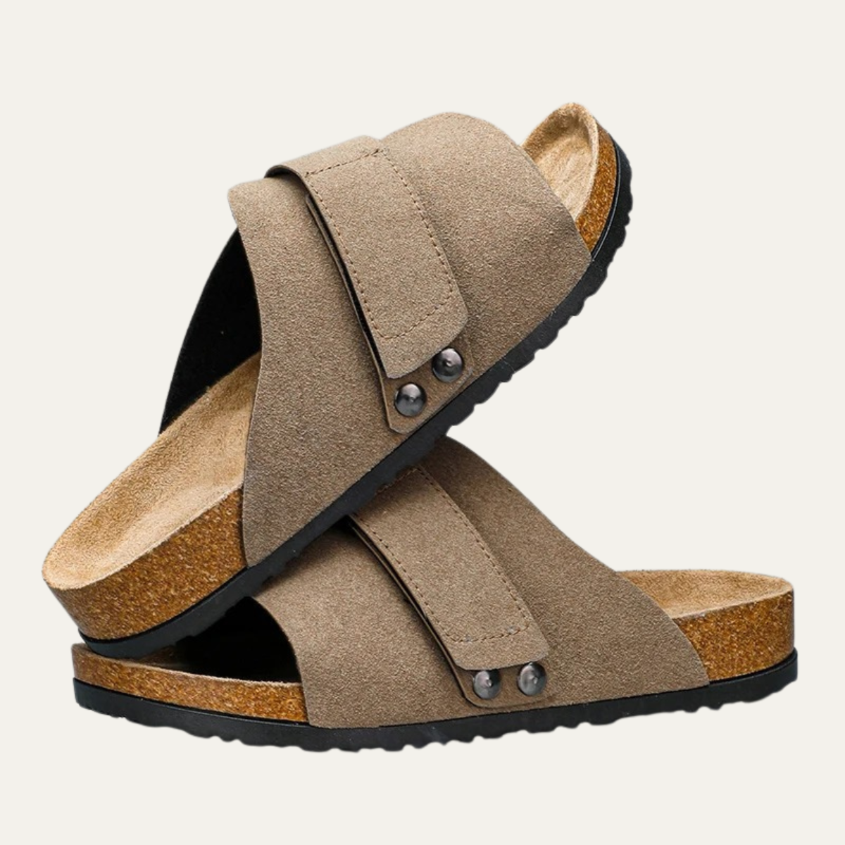 The Winchester Men’s Double Strap Slide Sandals