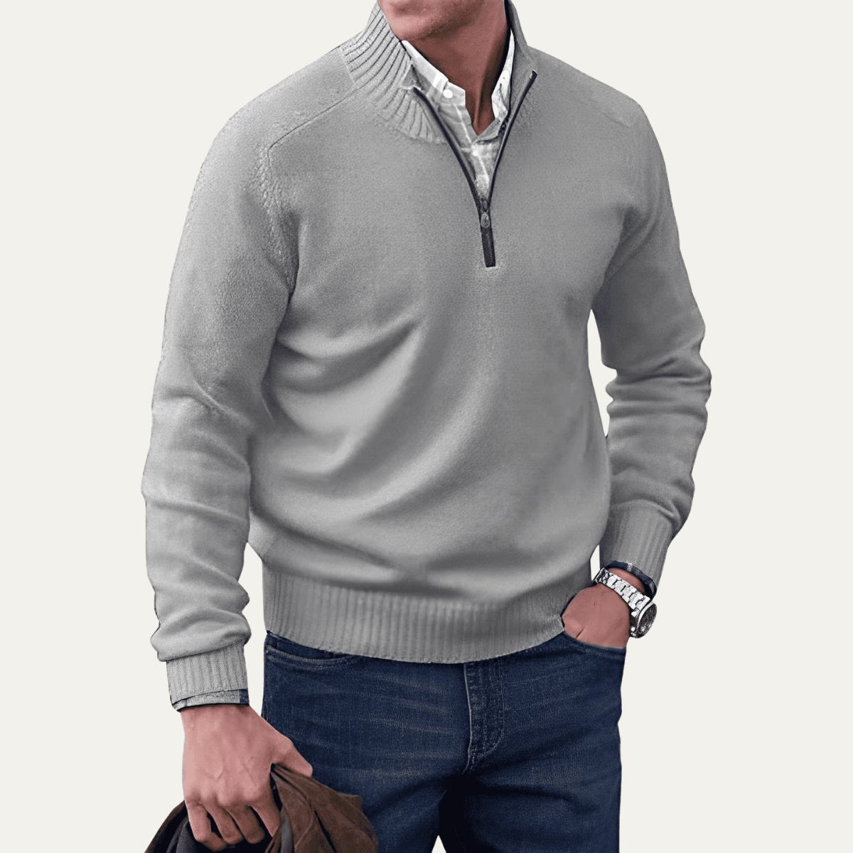 Men’s Casual Half Zip Jumper
