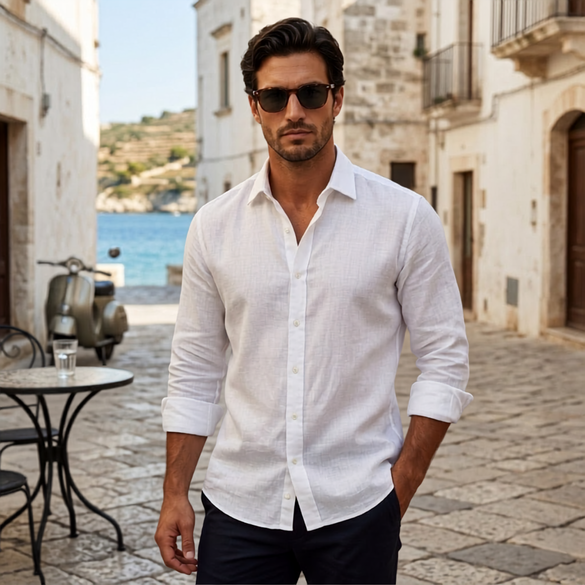 The Lecce Men’s Lightweight Casual Summer Button Shirt