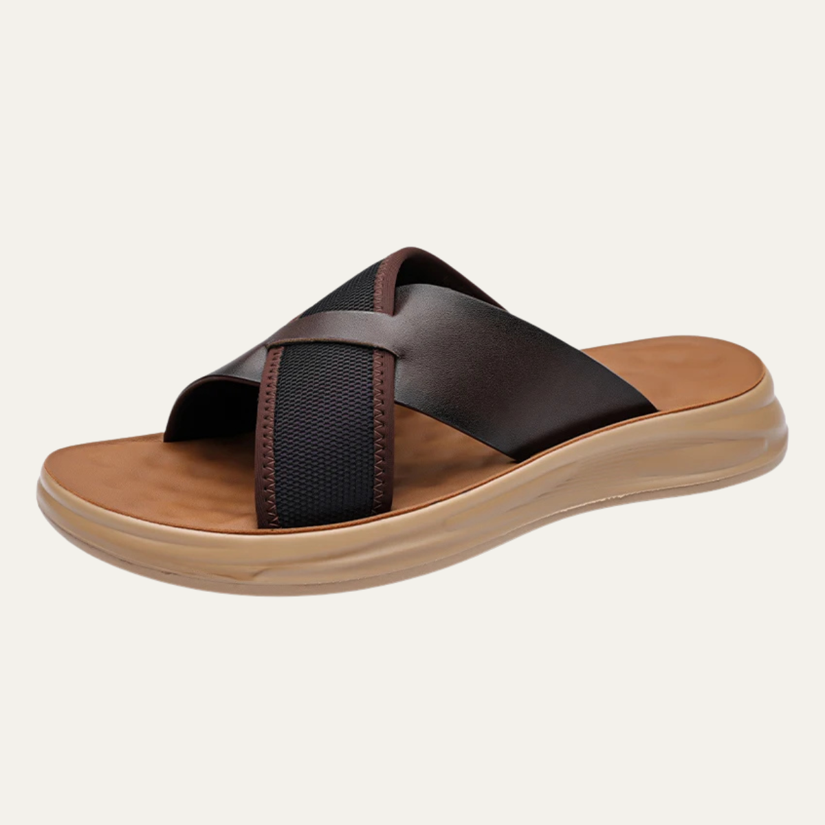 The Perugia Men’s Casual Cross Strap Summer Slide Sandals