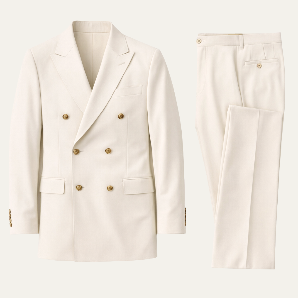 The Canazei Men’s Double Breasted Suit – Slim Fit Formal Jacket and Trousers Set