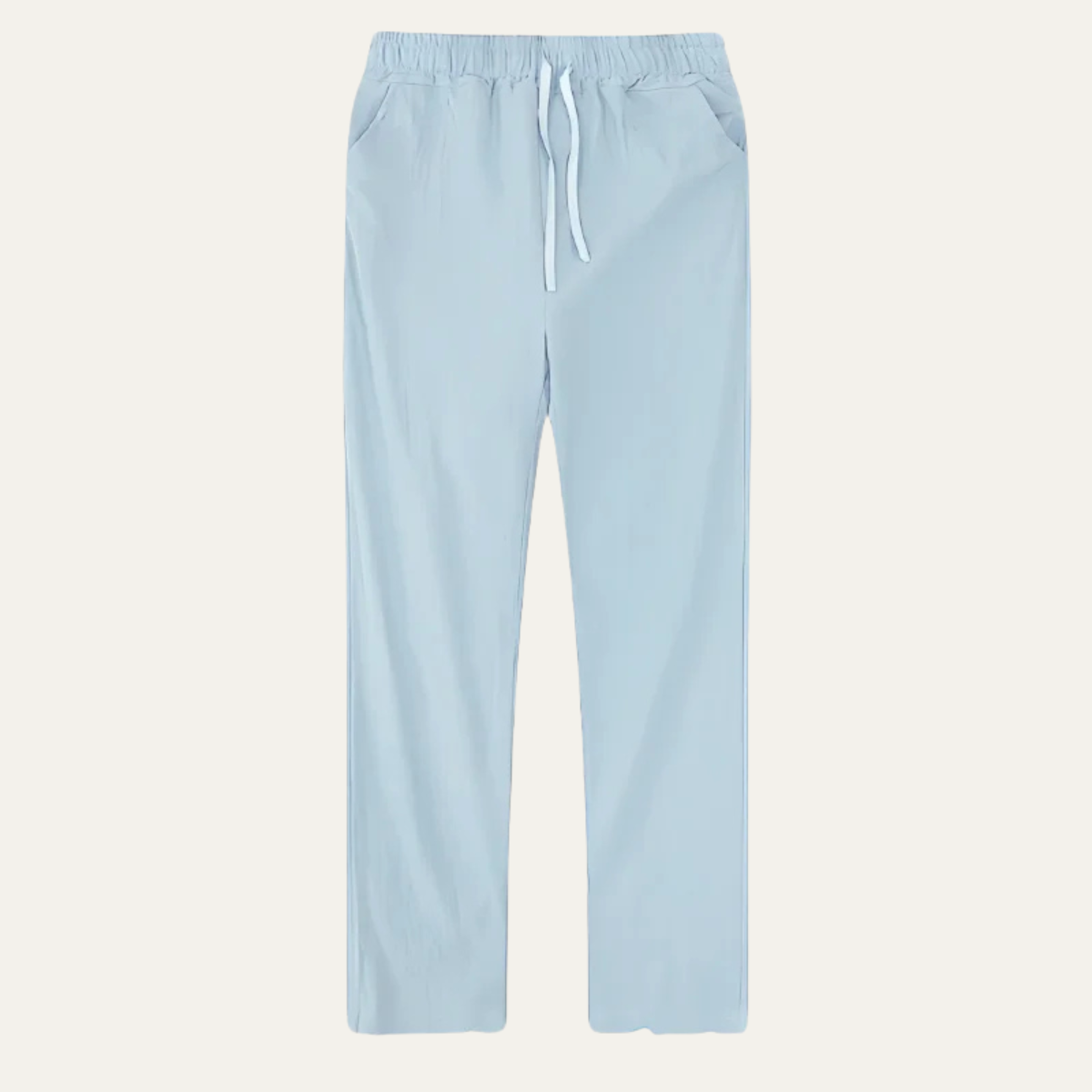 The McLean Men’s Casual Lightweight Linen Trousers – Light Blue