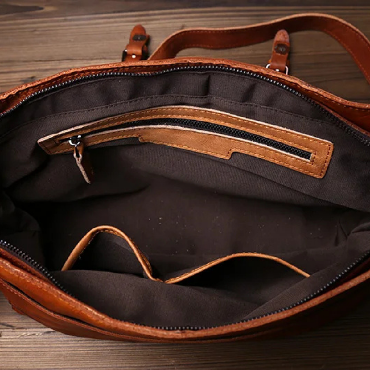 Men’s Vintage Crossbody Genuine Leather Shoulder Bag – Brown