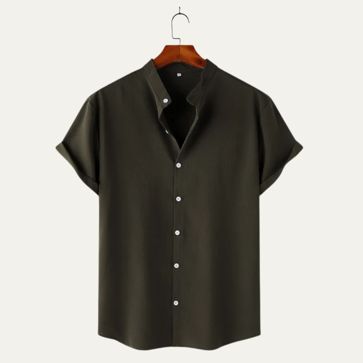 The Monopoli Men’s Grandad Collar Casual Button Shirt