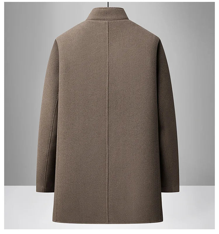 The Presteigne Men's Padded Wool Blend Overcoat