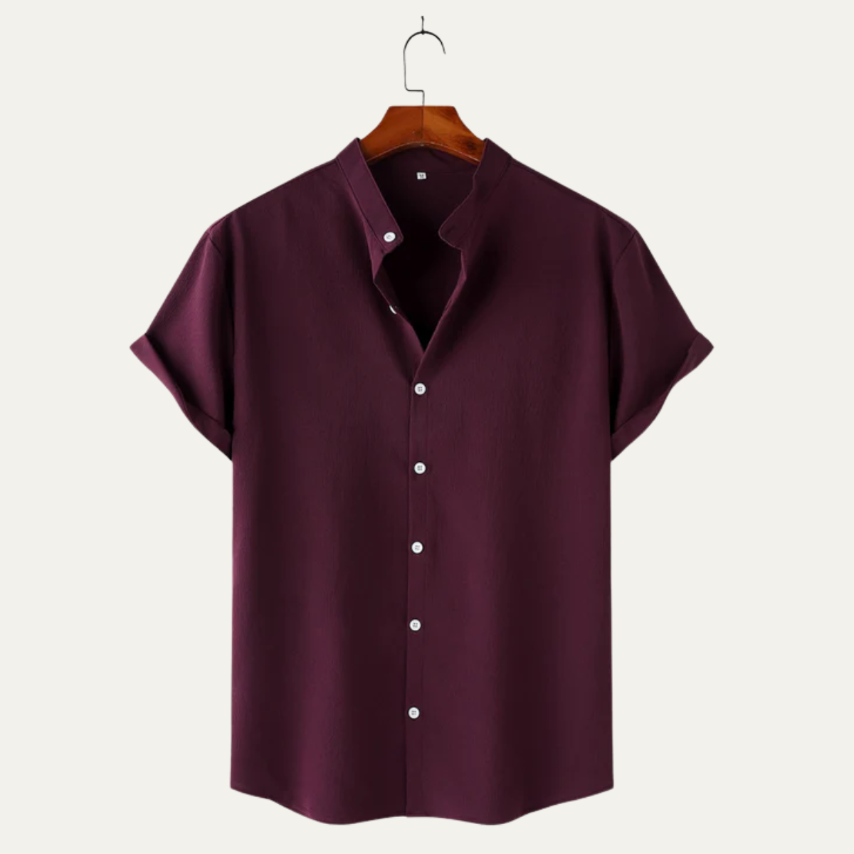 The Monopoli Men’s Grandad Collar Casual Button Shirt