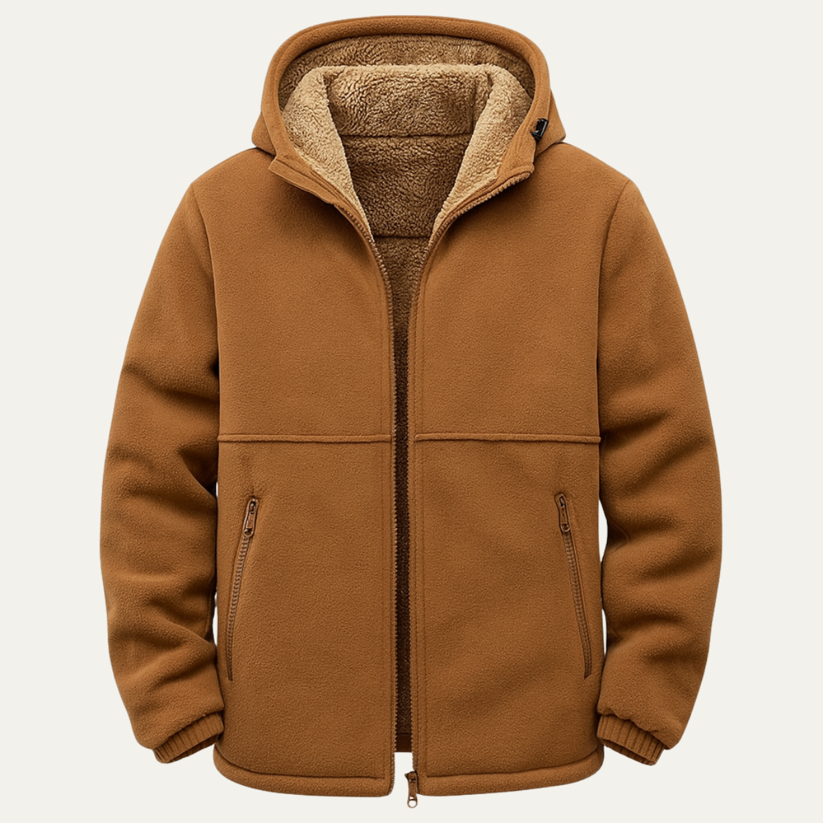 Hearthstone Men's Cozy Fleece-Lined Hooded Jacket