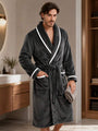 The Vellmore Men's Plush Fleece Dressing Gown