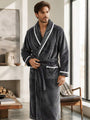 The Vellmore Men's Plush Fleece Dressing Gown