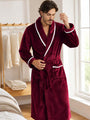 The Vellmore Men's Plush Fleece Dressing Gown