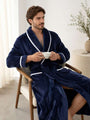 The Vellmore Men's Plush Fleece Dressing Gown