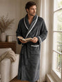 The Vellmore Men's Plush Fleece Dressing Gown