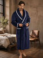 The Vellmore Men's Plush Fleece Dressing Gown