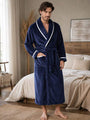 The Vellmore Men's Plush Fleece Dressing Gown