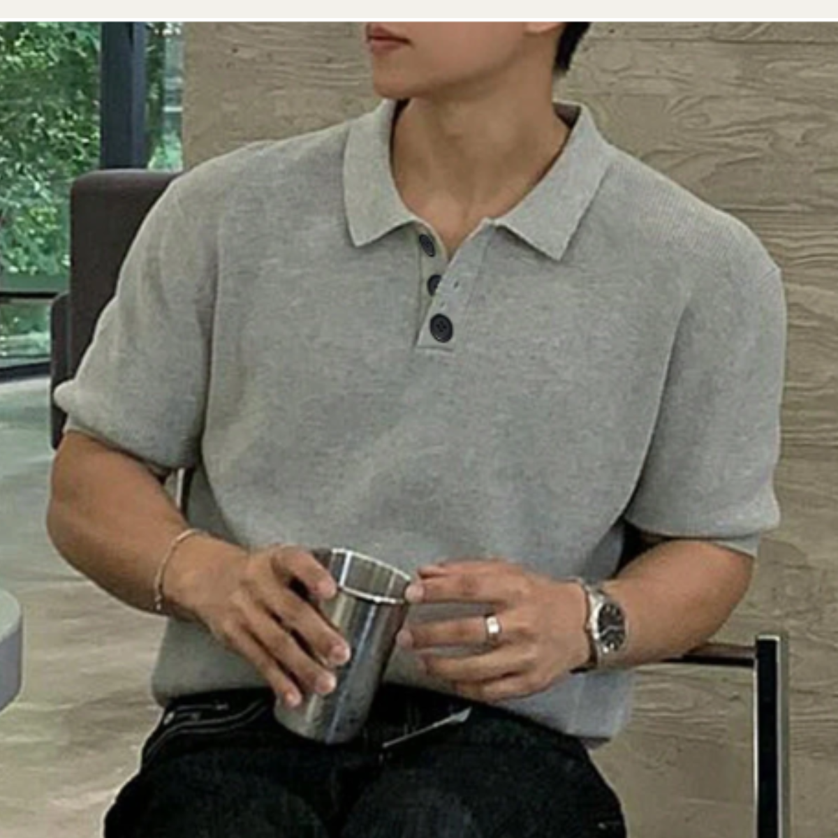 The Surry Hills Men’s Casual Solid Colour Knitted Polo Shirt