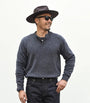 The Masham Men's Henley Knit Jumper with Button Neck