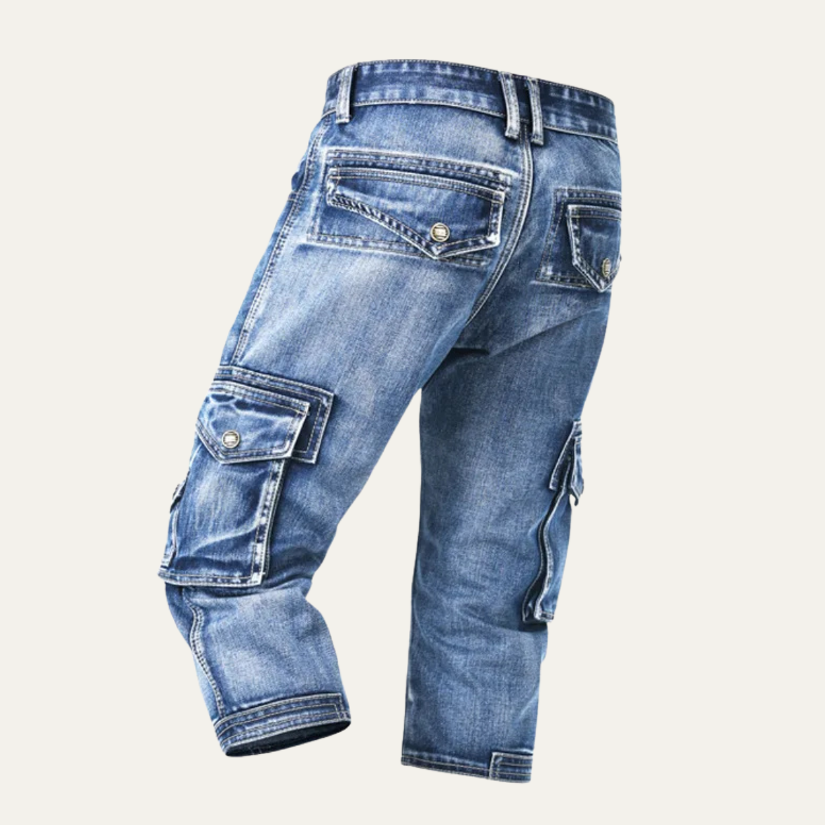 The Montalcino  Men’s Slim Fit Multi Pocket Men’s Denim Cargo Jeans