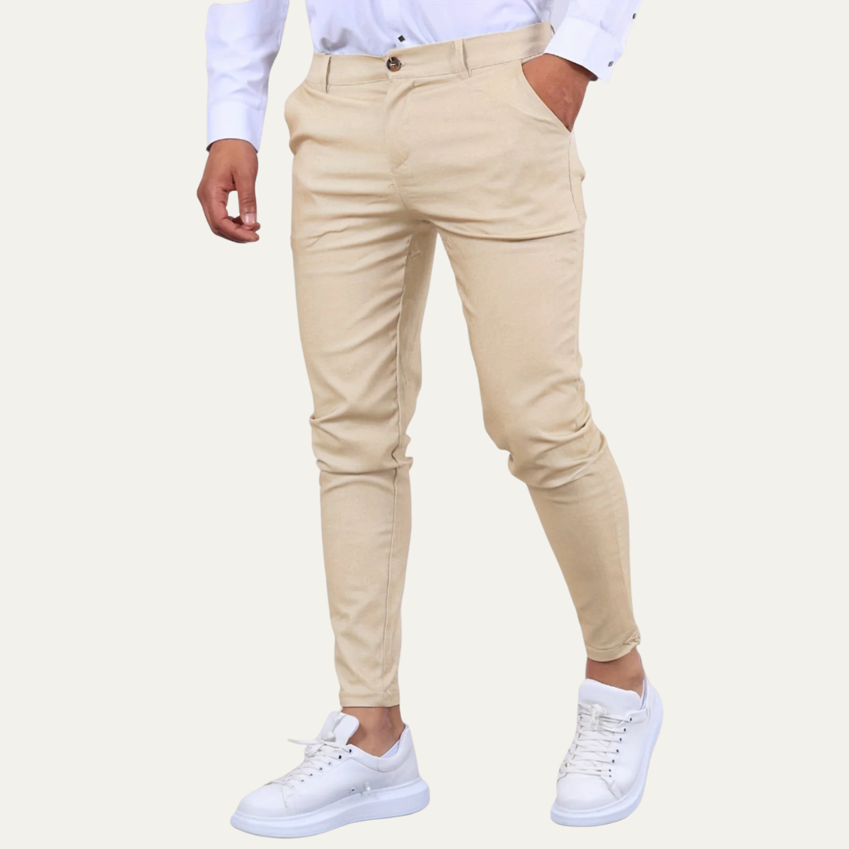 The Kingsbury Men’s Slim Fit Casual Stretch Chino Trousers