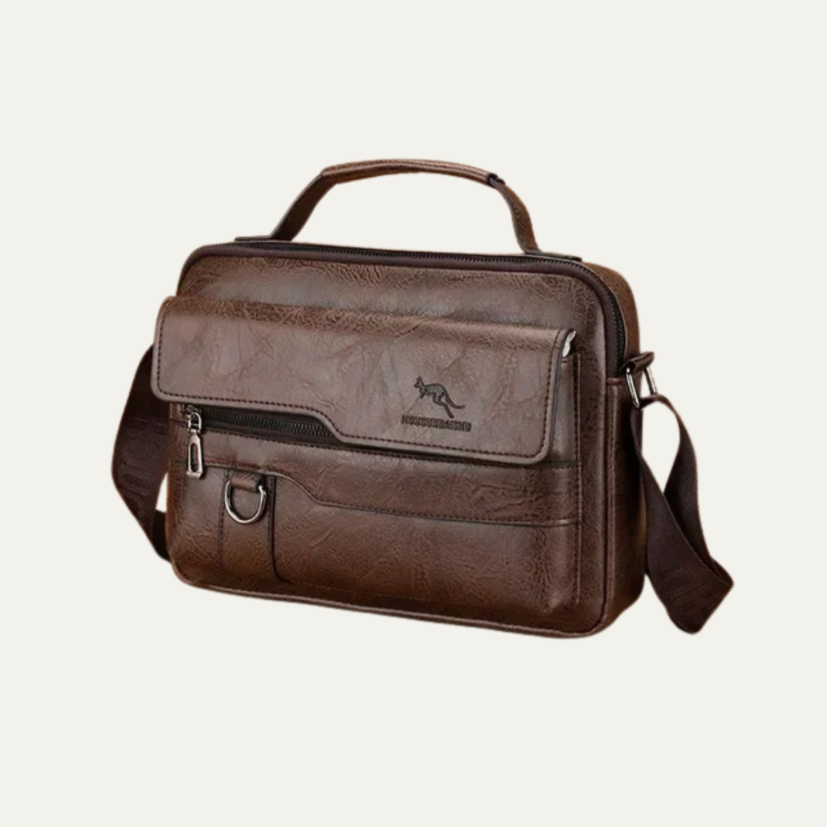 Men’s Casual Crossbody Leather Shoulder Handbag