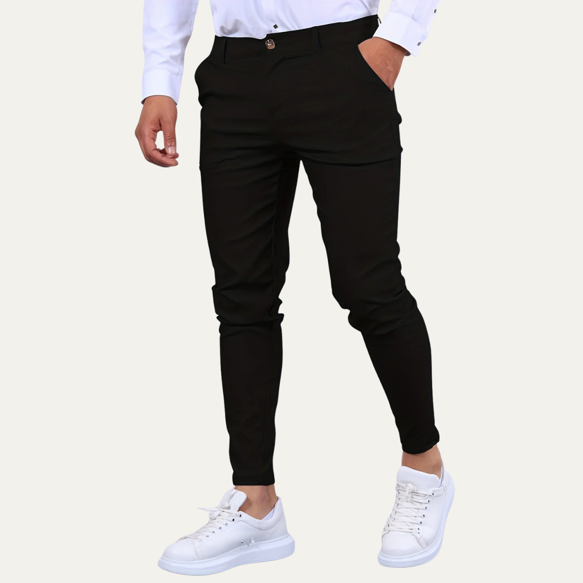 The Kingsbury Men’s Slim Fit Casual Stretch Chino Trousers