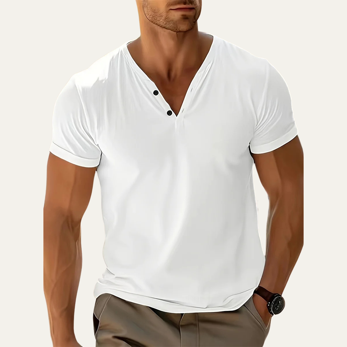 The Murano Men’s Casual V Neck T Shirt