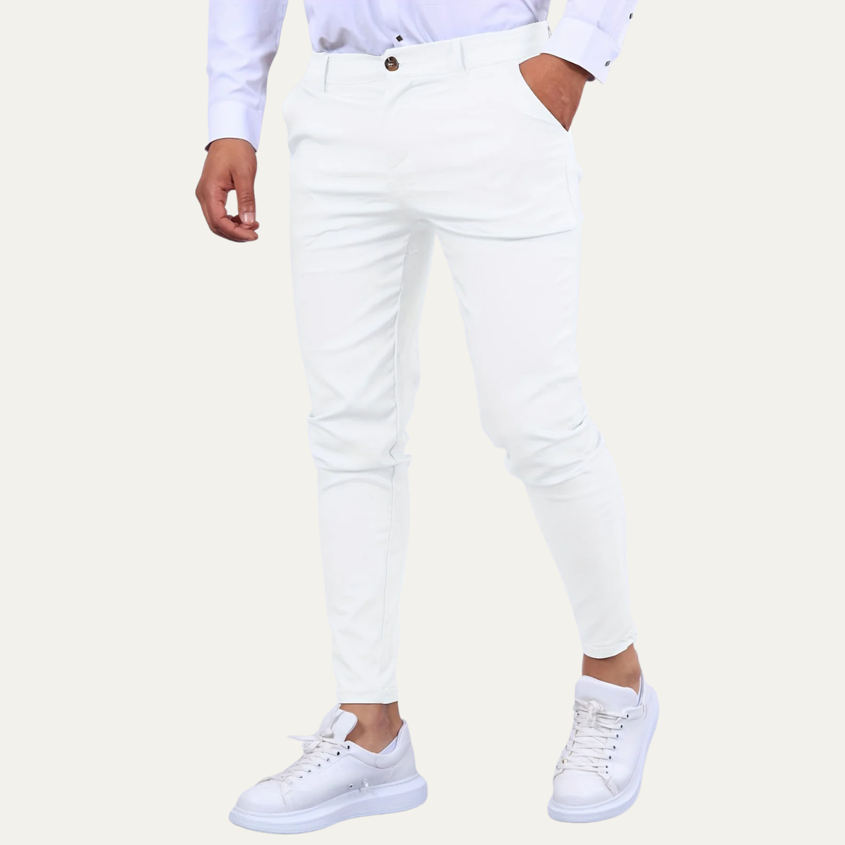 The Kingsbury Men’s Slim Fit Casual Stretch Chino Trousers
