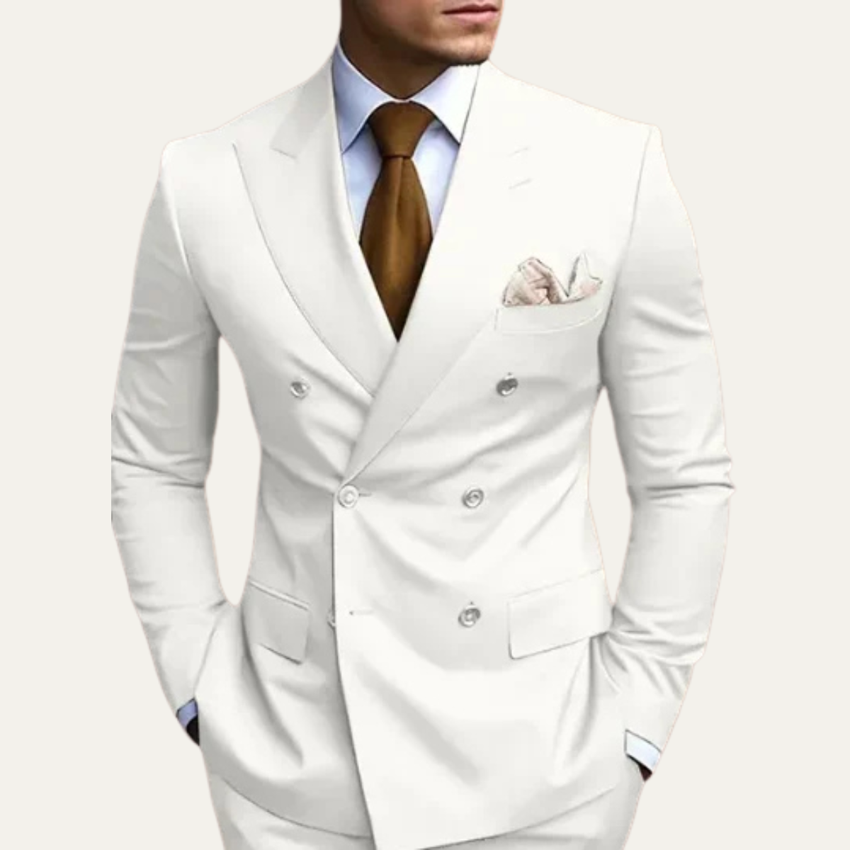 The Merano Men’s Double Breasted Suit – Elegant Formal Jacket and Pants Set