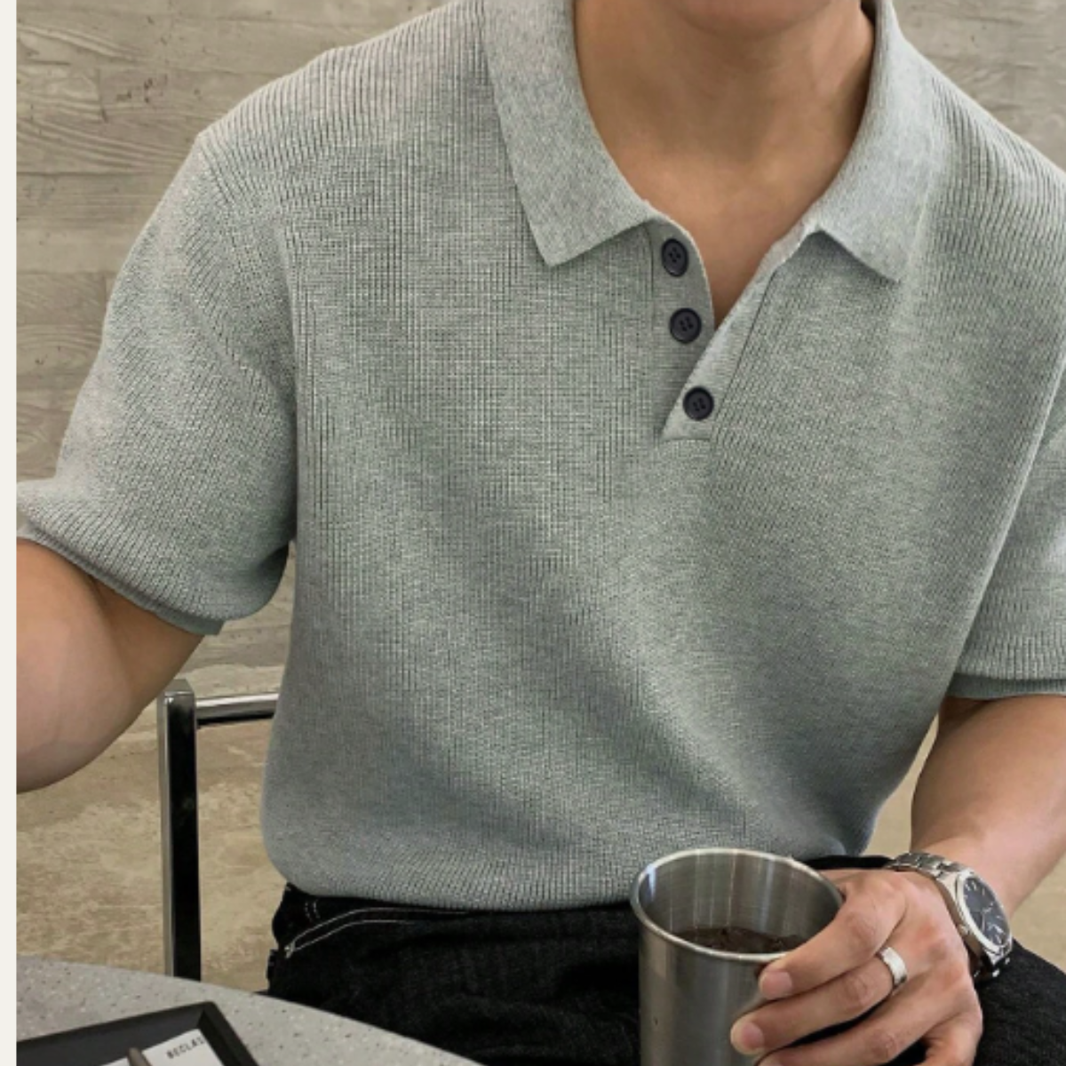 The Surry Hills Men’s Casual Solid Colour Knitted Polo Shirt