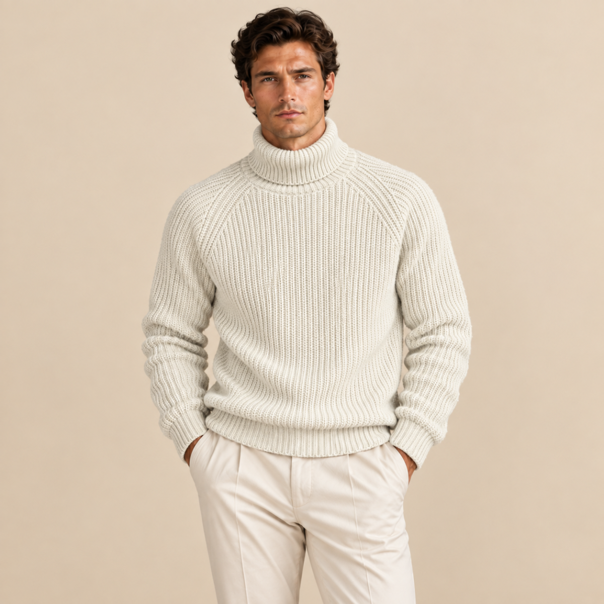 Dundee Men's Cozy Chunky Turtleneck Sweater