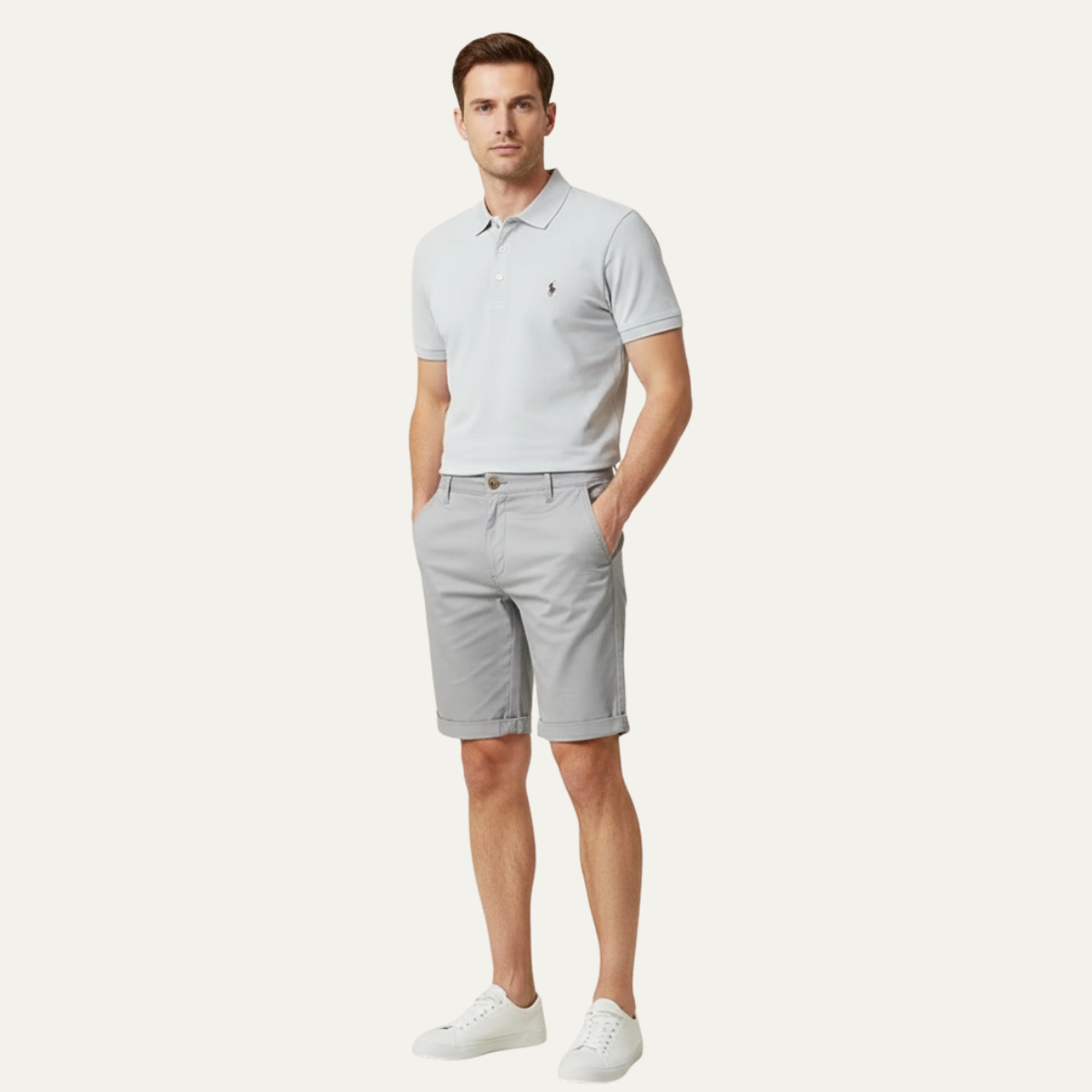 Men’s Summer Chino Shorts – Cotton Stretch Casual Beach Shorts